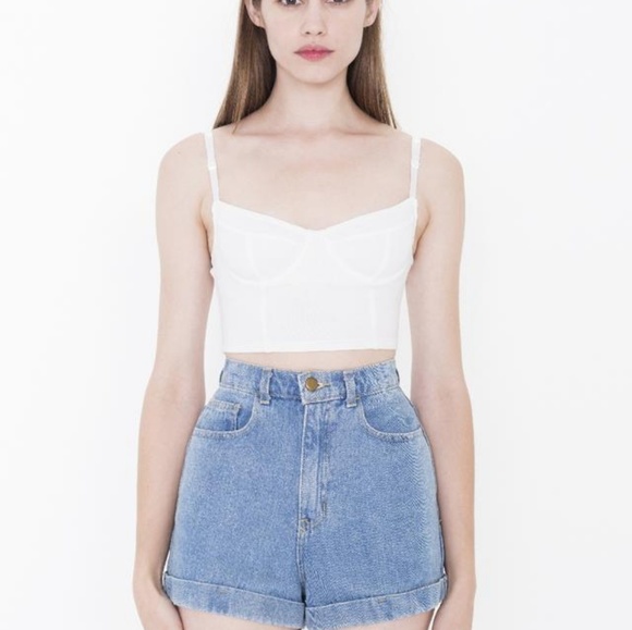 American apparel high waisted denim shorts light - Picture 5 of 5